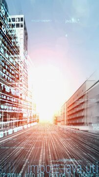 Software development, application programming code and tacit computer coding . Concept of smart digital transformation and technology disruption that changes global trends in new information era .