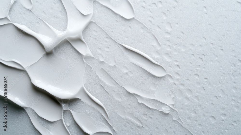Poster a flowing white texture spreads across a smooth surface, highlighting artistic fluidity and modern d