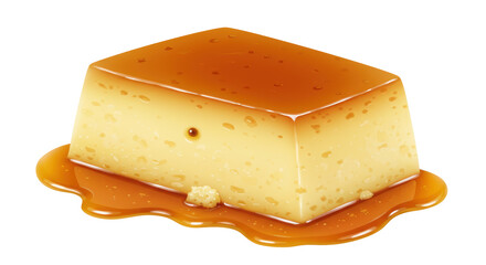 Isolated Flan Caramel