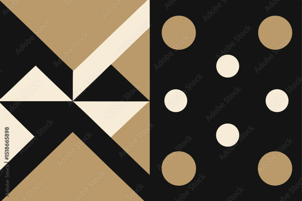 Aufkleber geometric abstract design with squares triangles and circles on a transparent background