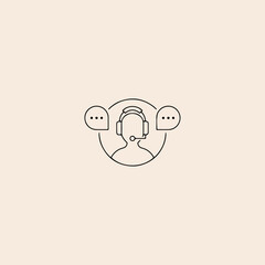 Hotline icon flat vector design.