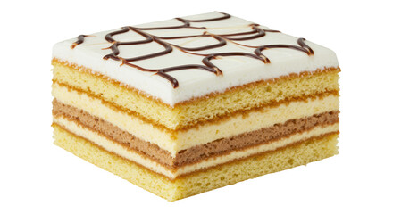 Isolated Slice of Layered Cake