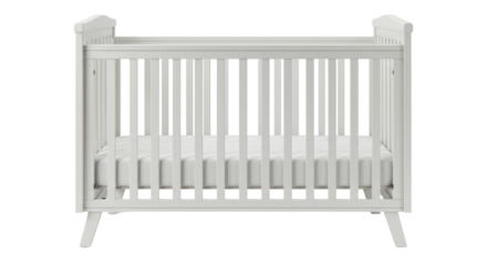 Isolated white baby crib