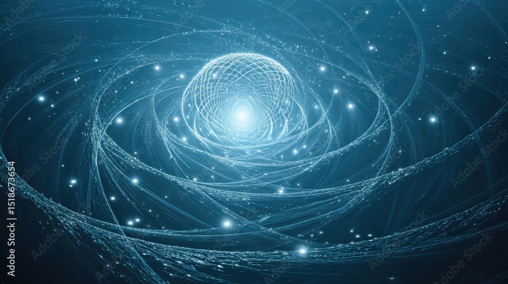 Poster exploring the journey of soul alignment through cosmic energy and interconnectedness