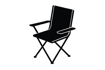 camping chair vector icon
