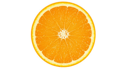 Isolated Orange Slice