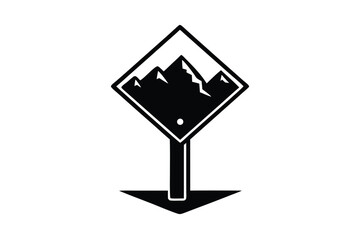trail marker vector icon