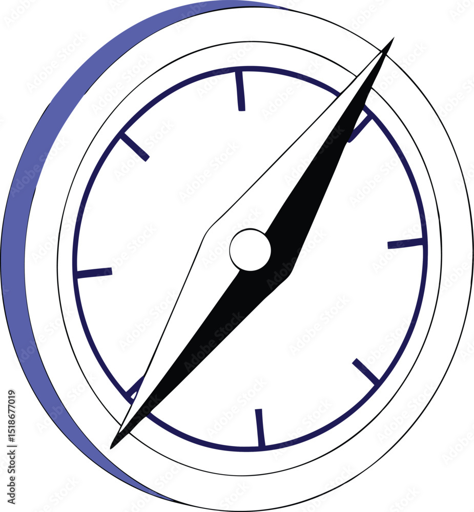 Aufkleber abstract circular design element with gradient strokes on a transparent background