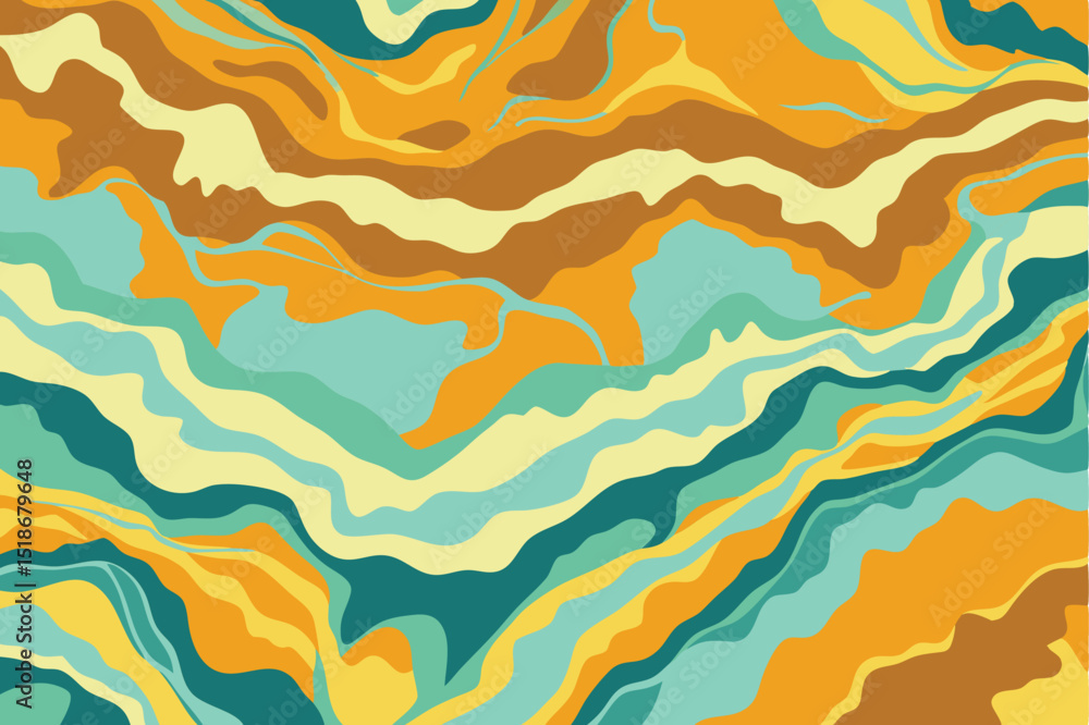 Poster abstract flowing waves in warm earthy tones suitable for various design projects