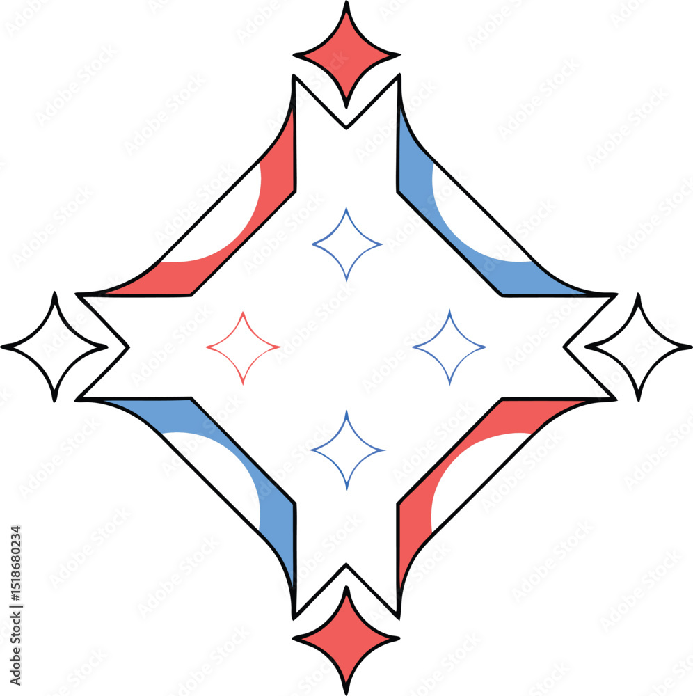 Poster abstract geometric composition with color and shape for modern design concepts
