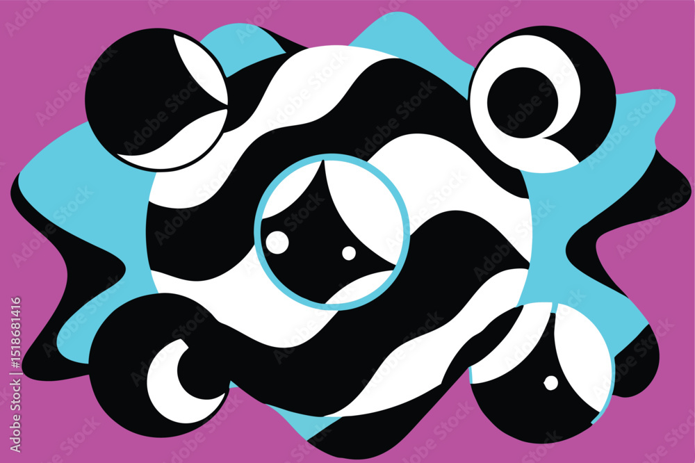 Poster abstract geometric design with transparent elements for versatile design purposes