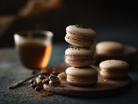 coffee macaron flavor french dessert sweet treat espresso caffeine delicious snack