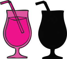 vector illustration of a cocktail glass