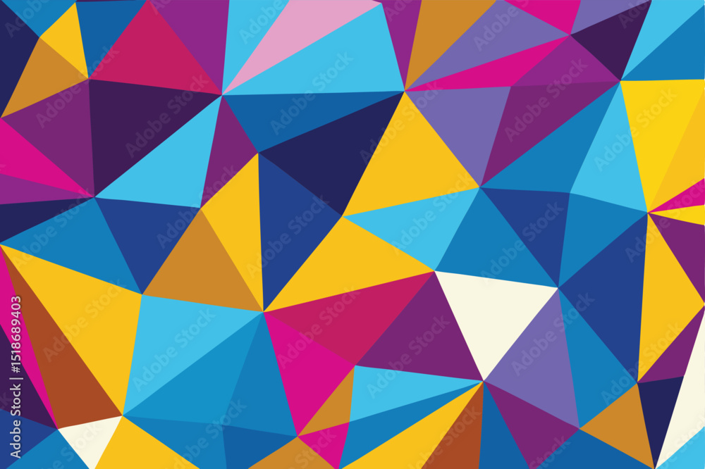 Poster colorful geometric polygon pattern design with translucent effect for various projects