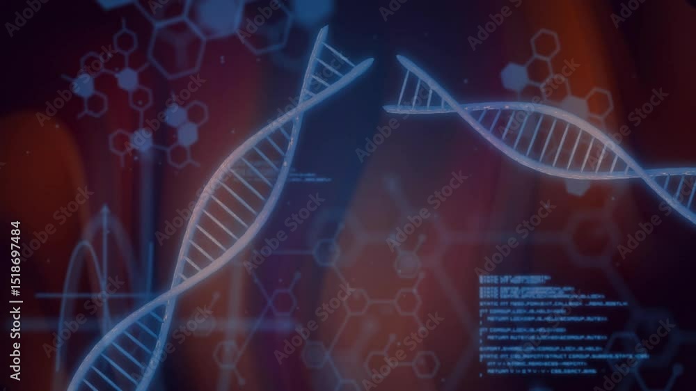 Poster upon snippet fading dna helices drifting splitting settling updating code visualizing genetic data