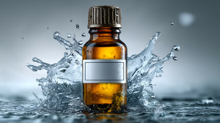 Eco-Friendly Amber Glass Bottle with Aromatic Essential Oils and Splash Effect for Healthcare & Spa Treatment