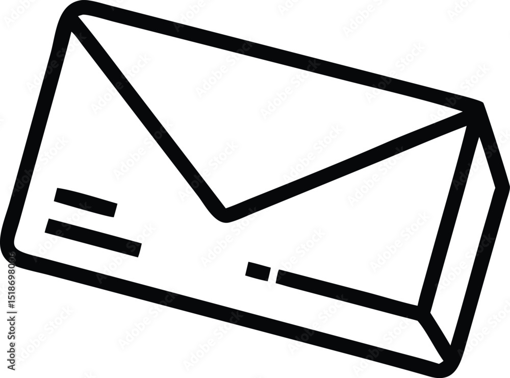 Aufkleber simple black envelope icon design with three variations for digital communication