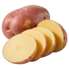 potatoes isolated on white background