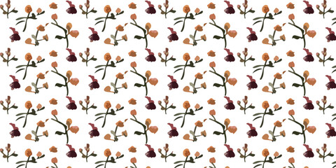 perfect pattern suitable for summer colors floral print. curtain shells on white background

