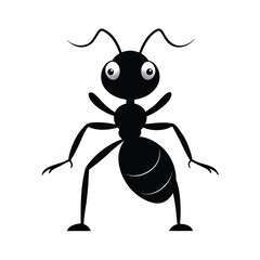 Cartoon ant insect . Side view black and white vector set illustration. Ant silhouette vector art illustration. Black ant vector design. Ant isolated on white background. 
