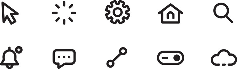 User Interface Icons Set Vector Illustration for Web and Mobile App Design in  Background