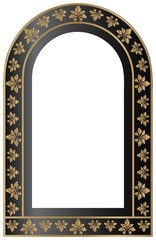 Decorative Gold and Black Archway Element