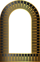 Decorative Gold and Black Archway Element