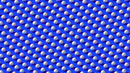 Illustration of 3D pearls or balls or beads on background