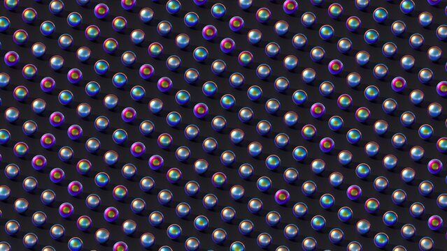 Illustration of 3D pearls or balls or beads on background