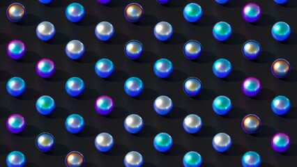 Illustration of 3D pearls or balls or beads on background