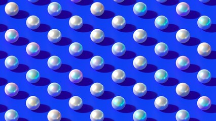 Illustration of 3D pearls or balls or beads on background