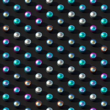 Illustration of 3D pearls or balls or beads on background