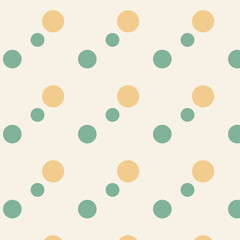 seamless polka dots pattern green yellow