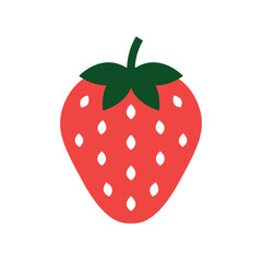 strawberry icon, sweet summer symbol, vector design element