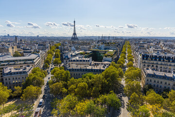 A view of Paris France from the Arc de Triomphe