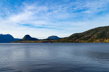 mountain landscape with lake