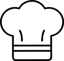 chef hat line image isolated white background