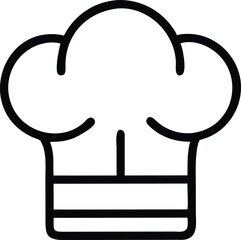 chef hat line image isolated white background