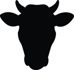 cow head clipart silhouette