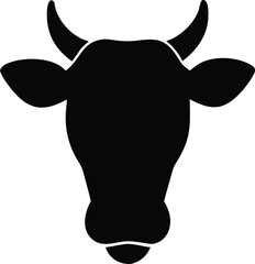 cow head clipart silhouette