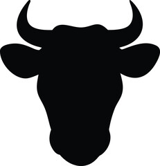 cow head clipart silhouette