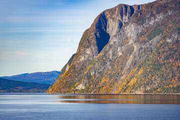 mountain landscape with blue sky