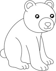 Bear coloring page illustration

