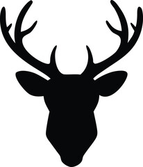 Naklejka premium deer head silhouette