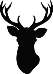 Fototapeten deer head silhouette © Bharotray