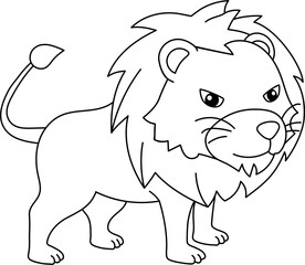 Lion coloring page illustration
