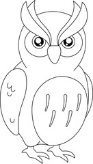 Owl coloring page illustration
