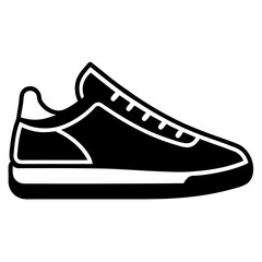 Sports sneaker icon and illustration.