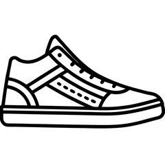 Sports sneaker icon and illustration.