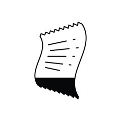 Receipt Vector icon